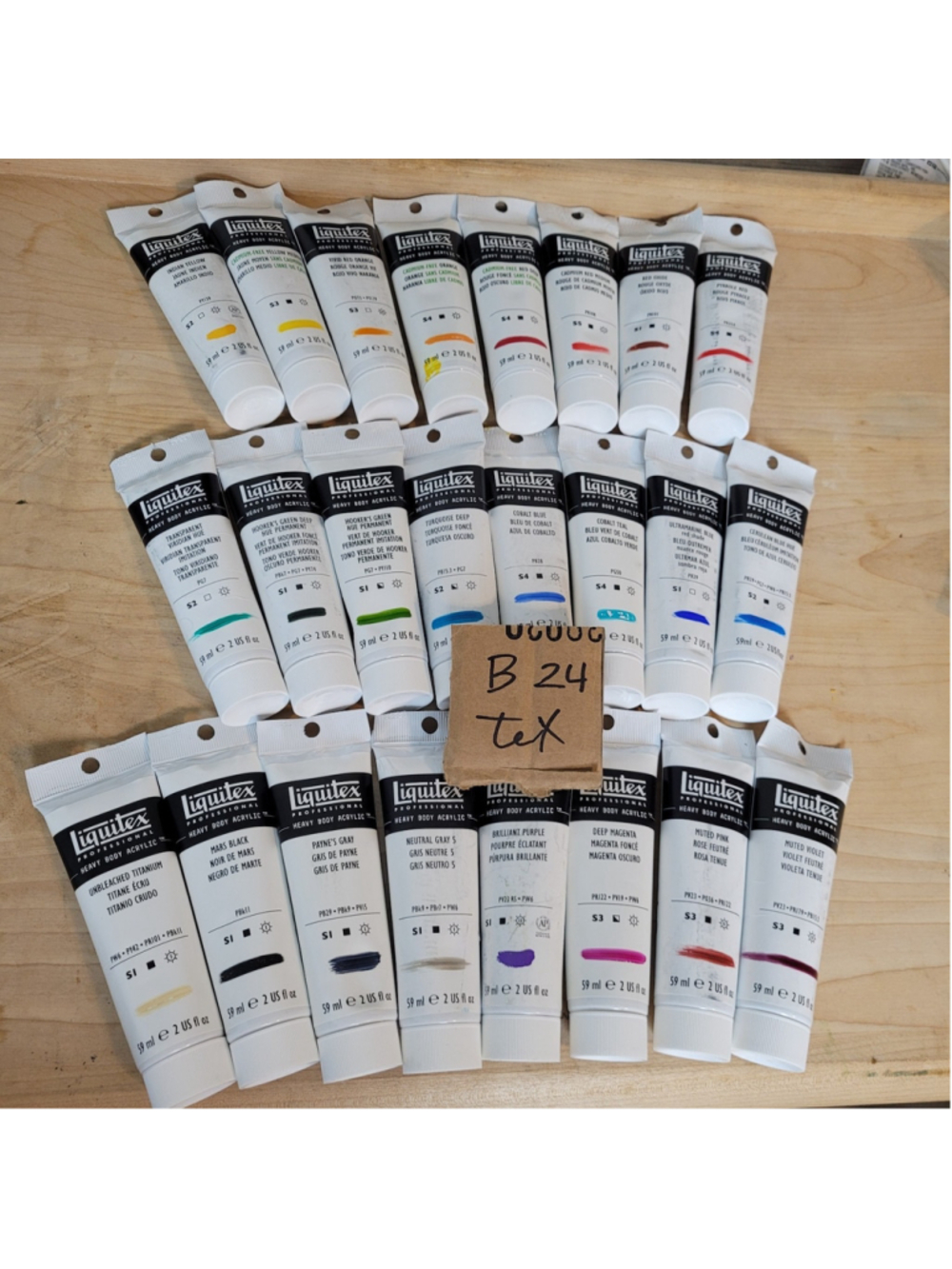 B 24 Liquitex Heavy Body Professional Acrylics Paint 2 oz/ 59ml Tubes New